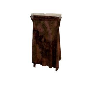 Vintage 90's Tango Mina Skirt 36 Rust Brown Rustic Country Burnt Asymmetric